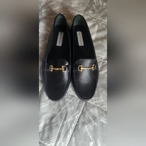 Saks fifth Avenue moccasins, black size 8